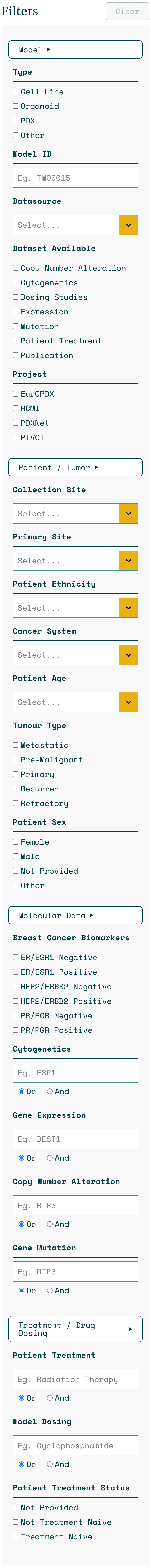 Search filters